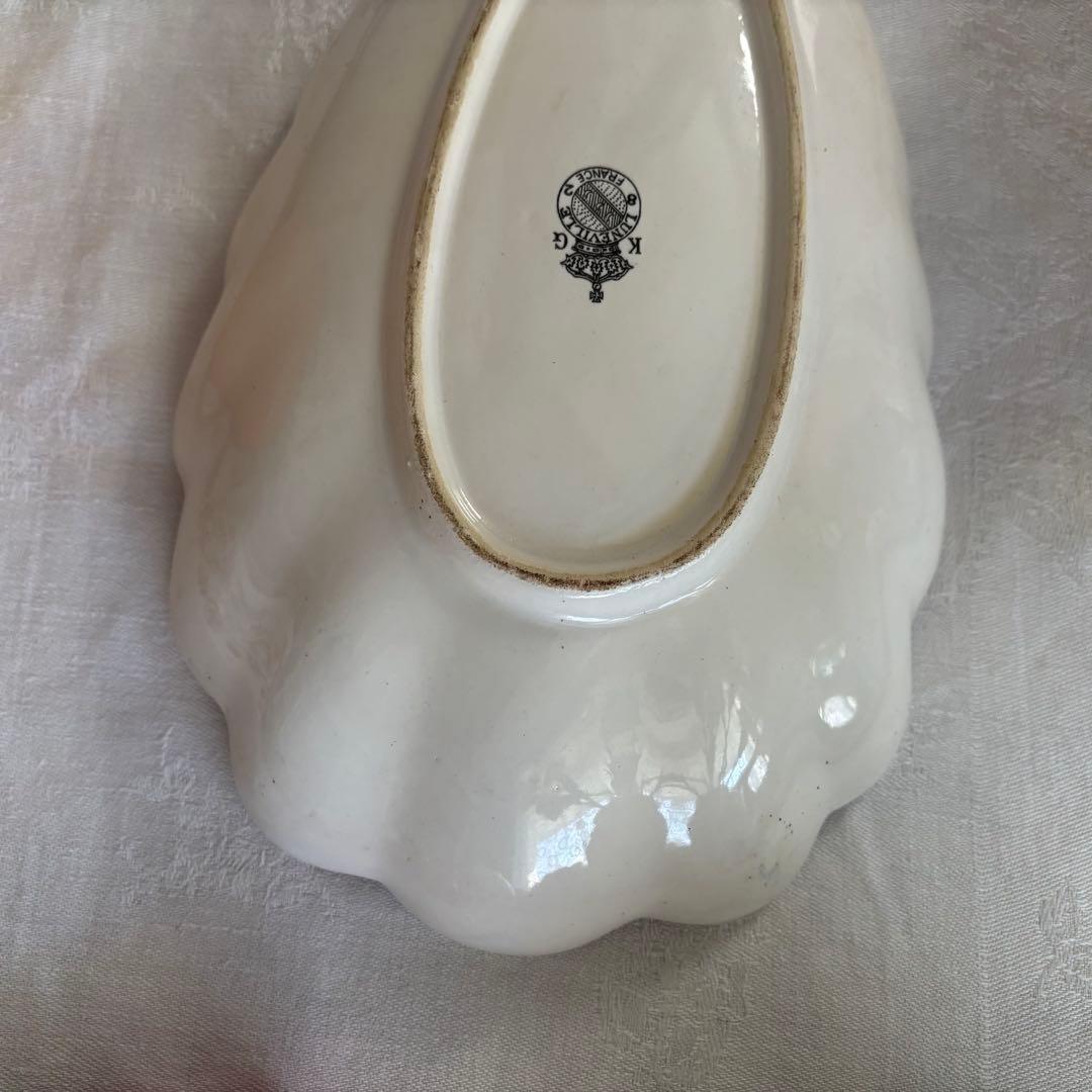 フランスアンティーク˚✧₊ リュネヴィル❁バラのブーケの素敵なシェル型ラヴィエ❁