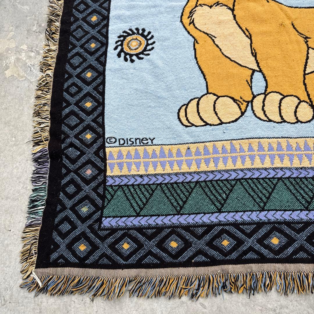 ディズニー　ライオンキング　ブランケット　マルチカバー　ラグ　150x131