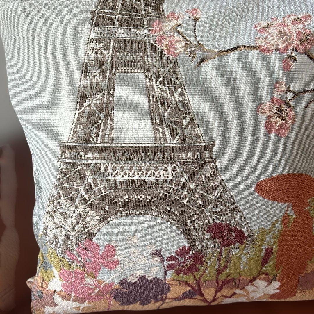 IOSIS クッションカバー　エッフェル塔、風景柄2枚組　イヴドローム