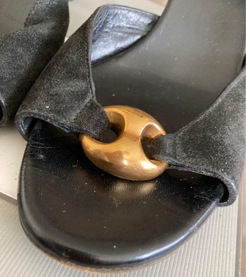 すーさん GUCCI サンダル グッチ パンプス ヒール 黒 ブラック