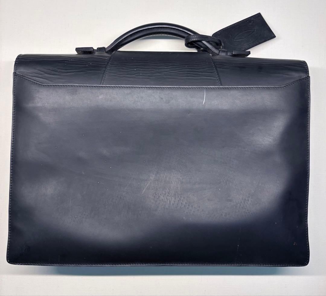Cartier ブラック レザー ブリーフケース　ビジネスバッグ