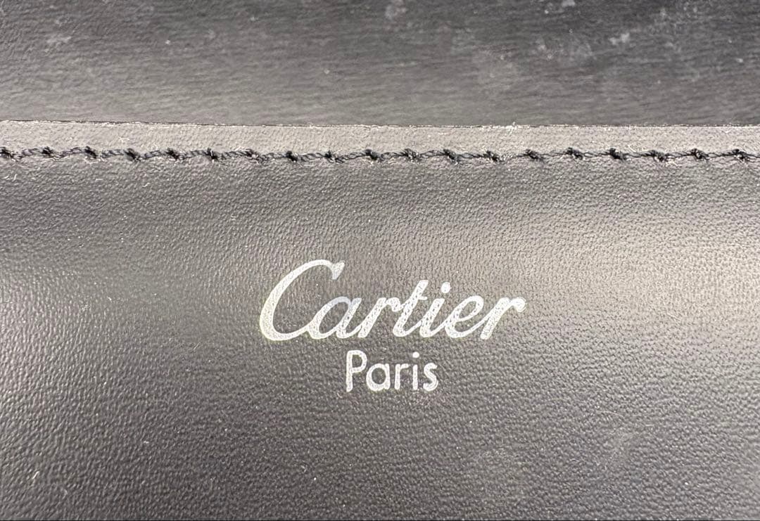 Cartier ブラック レザー ブリーフケース　ビジネスバッグ