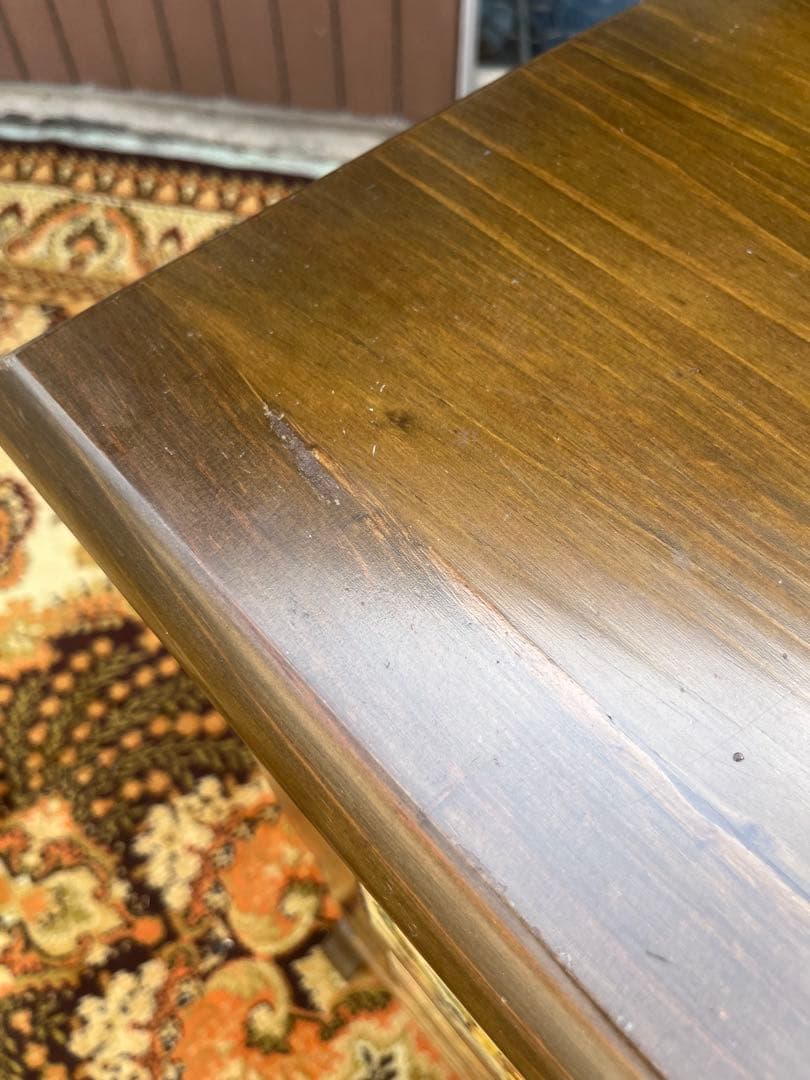 北欧 昭和レトロ 花柄タイル 木製チェスト 4段 箪笥 カントリー アンティーク