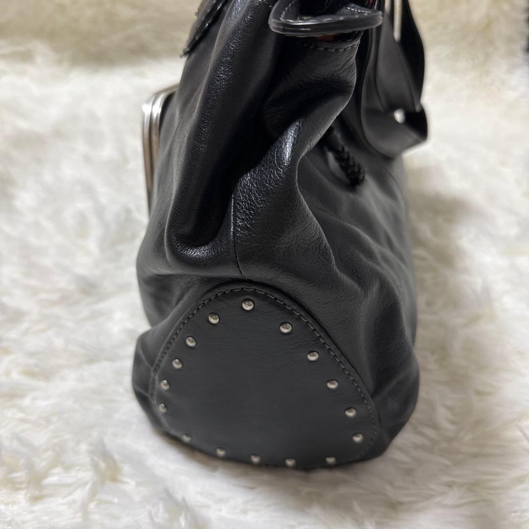 【ANNA SUI 】がま口 バッグ ブラック スタッズ☆美品☆