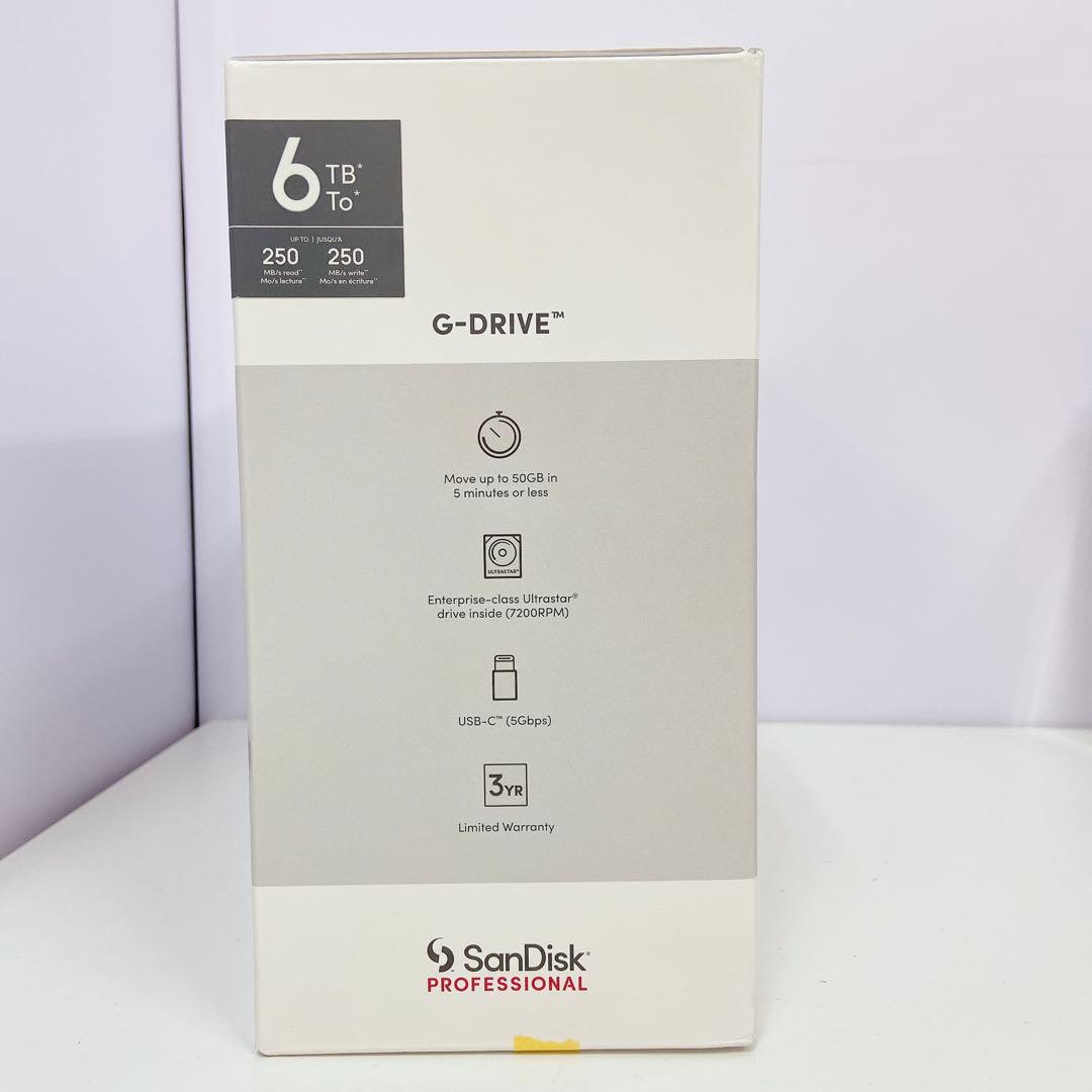 【新品！未開封】SanDisk G-DRIVE 6TB 外付けハードドライブ