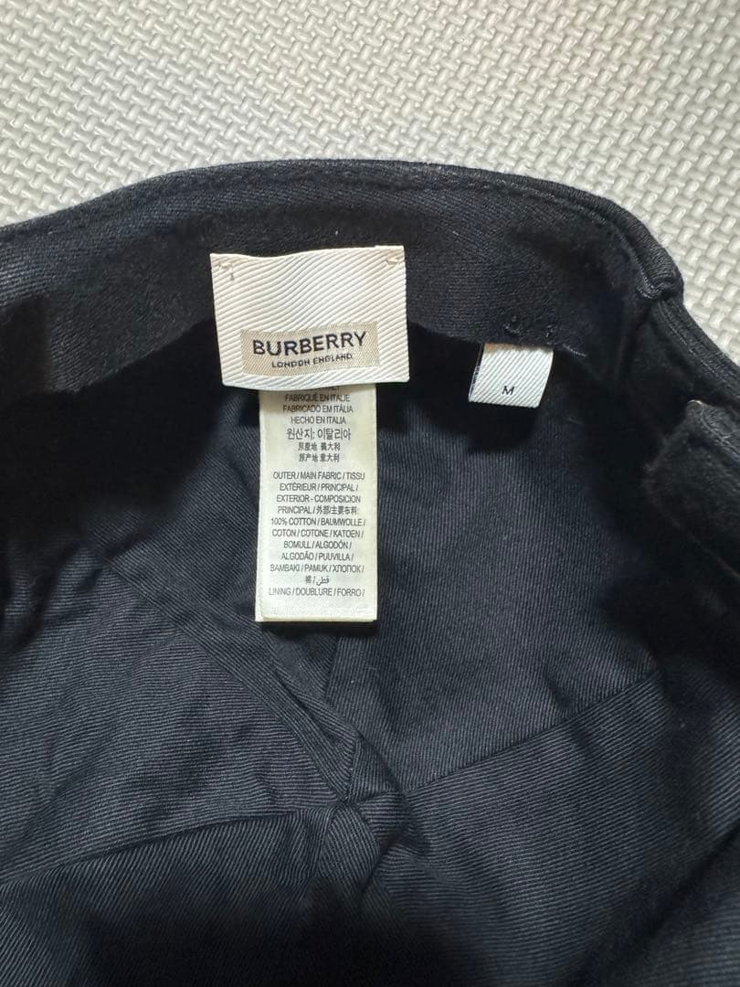 【極美品】BURBERRY ブラック ベースボールキャップ M