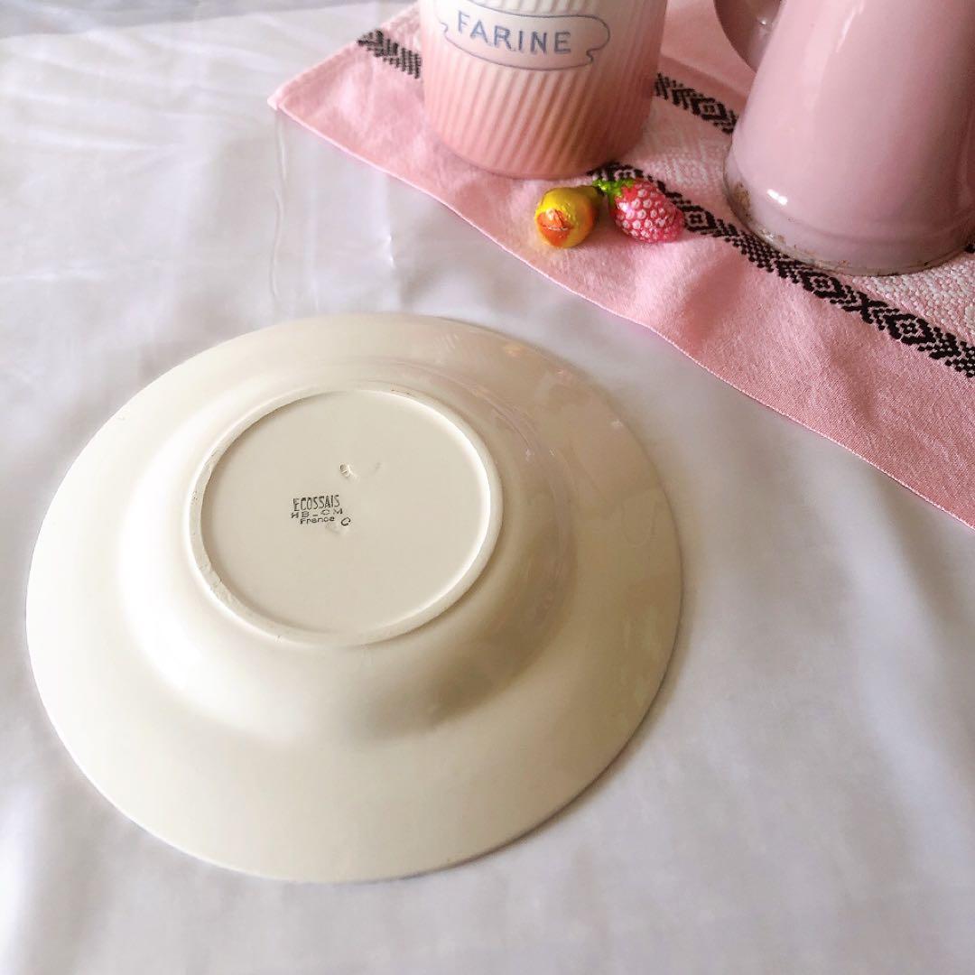 クレイユエモントロー HBCM スーププレート　C フランスアンティーク食器