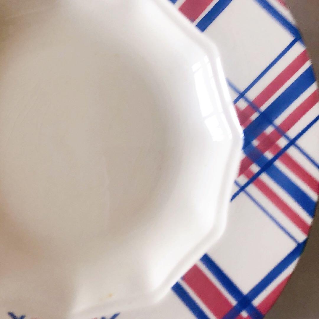 クレイユエモントロー HBCM スーププレート　C フランスアンティーク食器