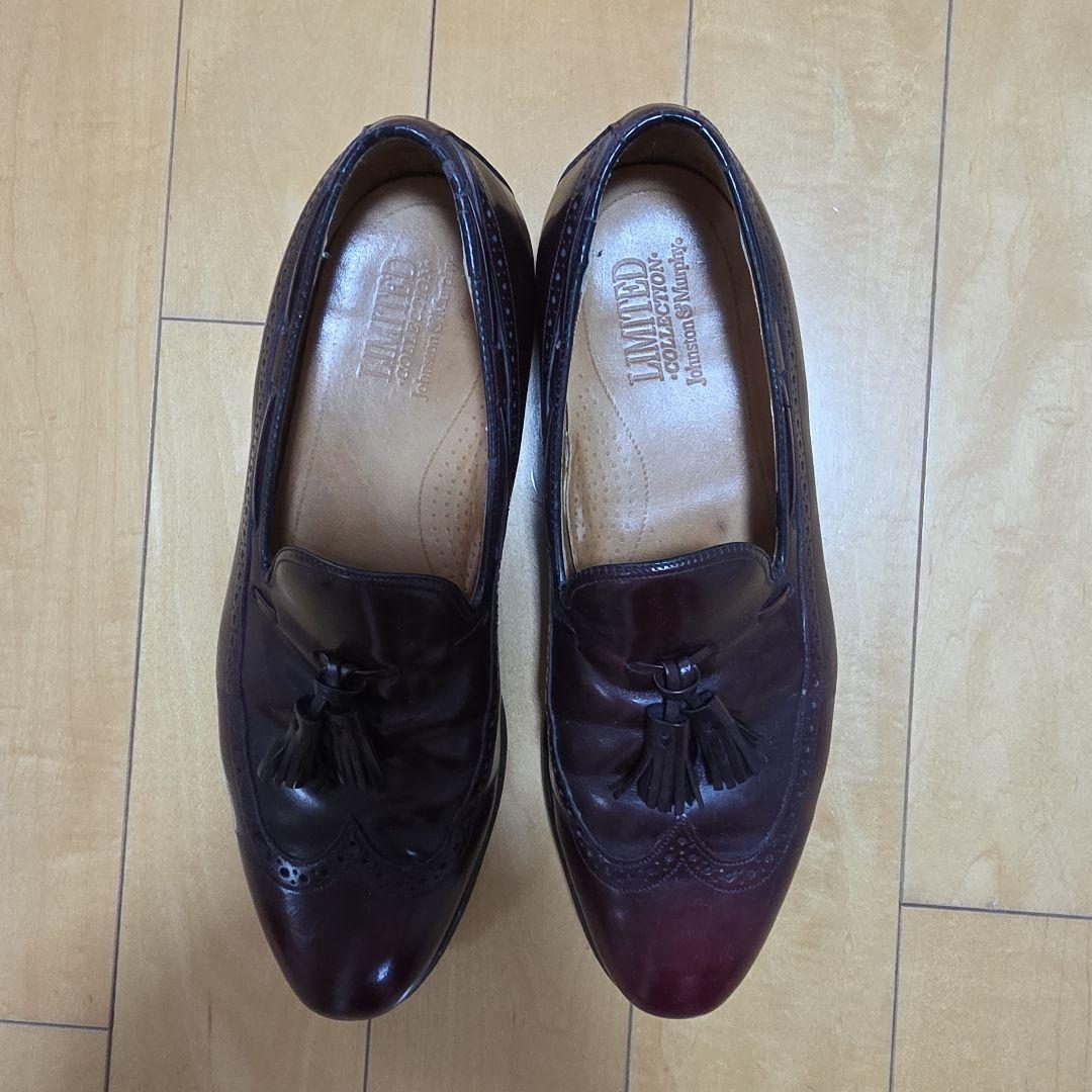 ジョンストン&マーフィー　ローファー　バーガンディ