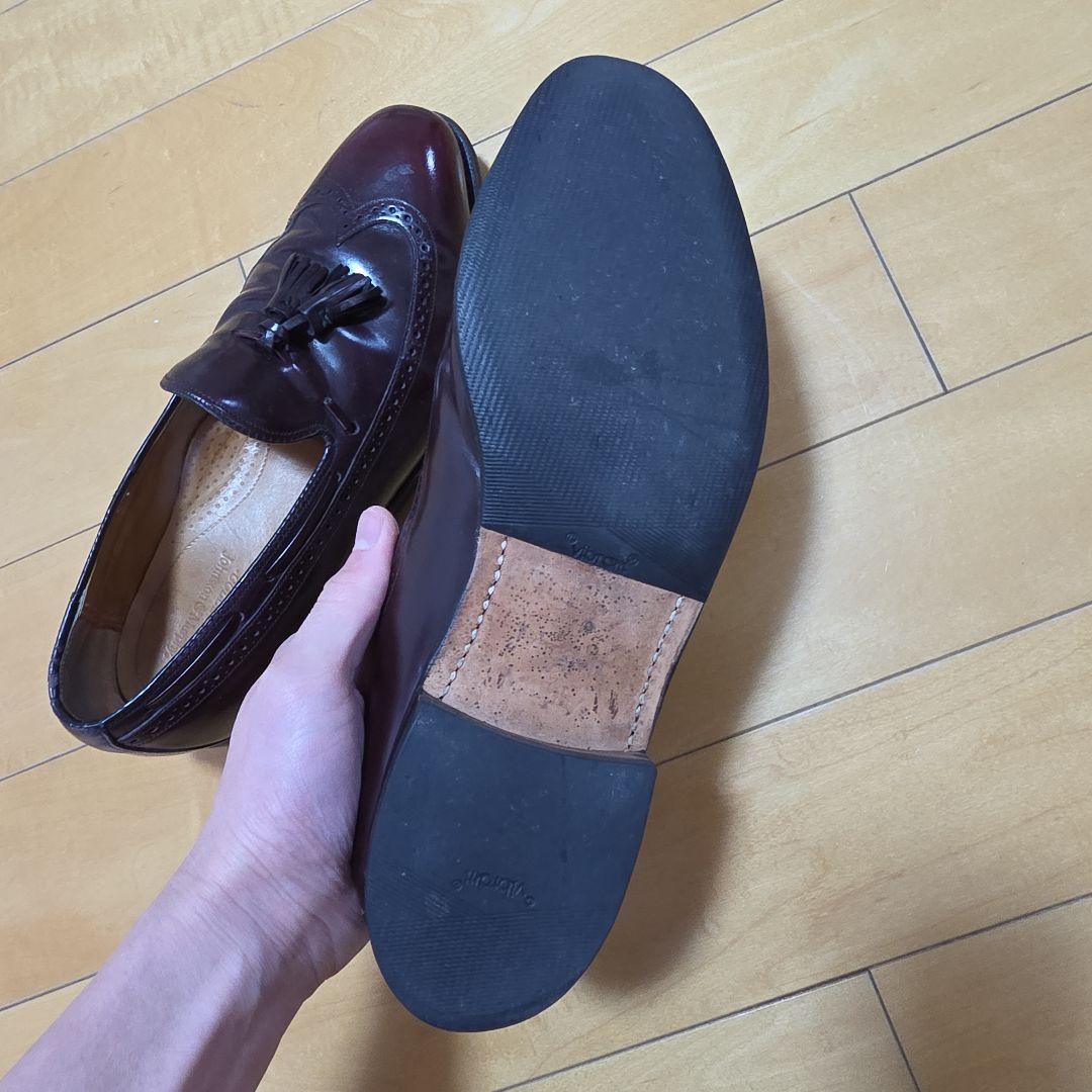 ジョンストン&マーフィー　ローファー　バーガンディ