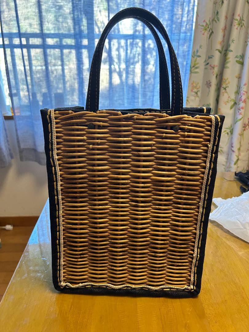 エバゴス　ebagos トートバッグ　ネイビー　キャンバス切替　 ※8日まで値下