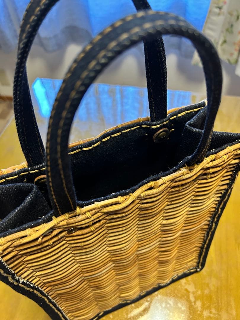 エバゴス　ebagos トートバッグ　ネイビー　キャンバス切替　 ※8日まで値下