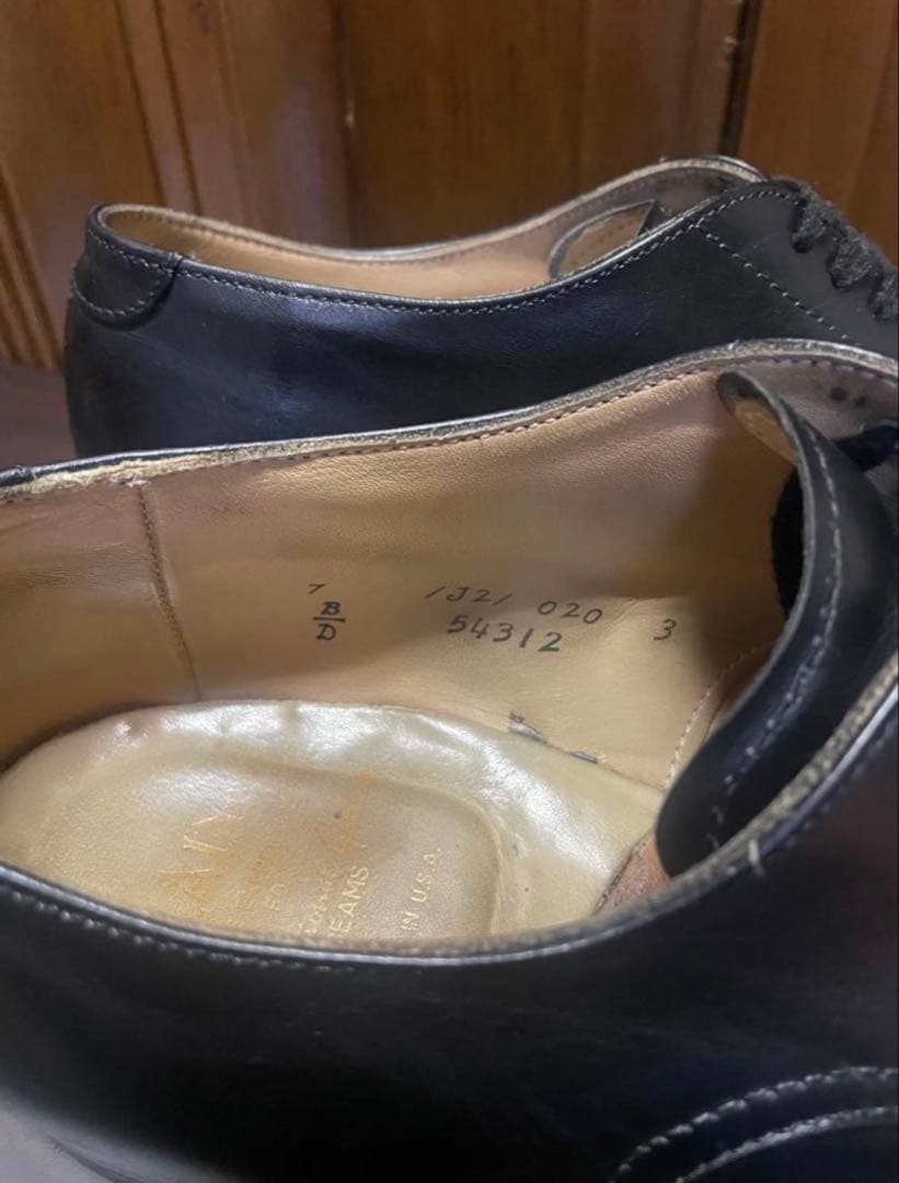 Alden オールデン Vチップ ブラックカーフ US7D BEAMS