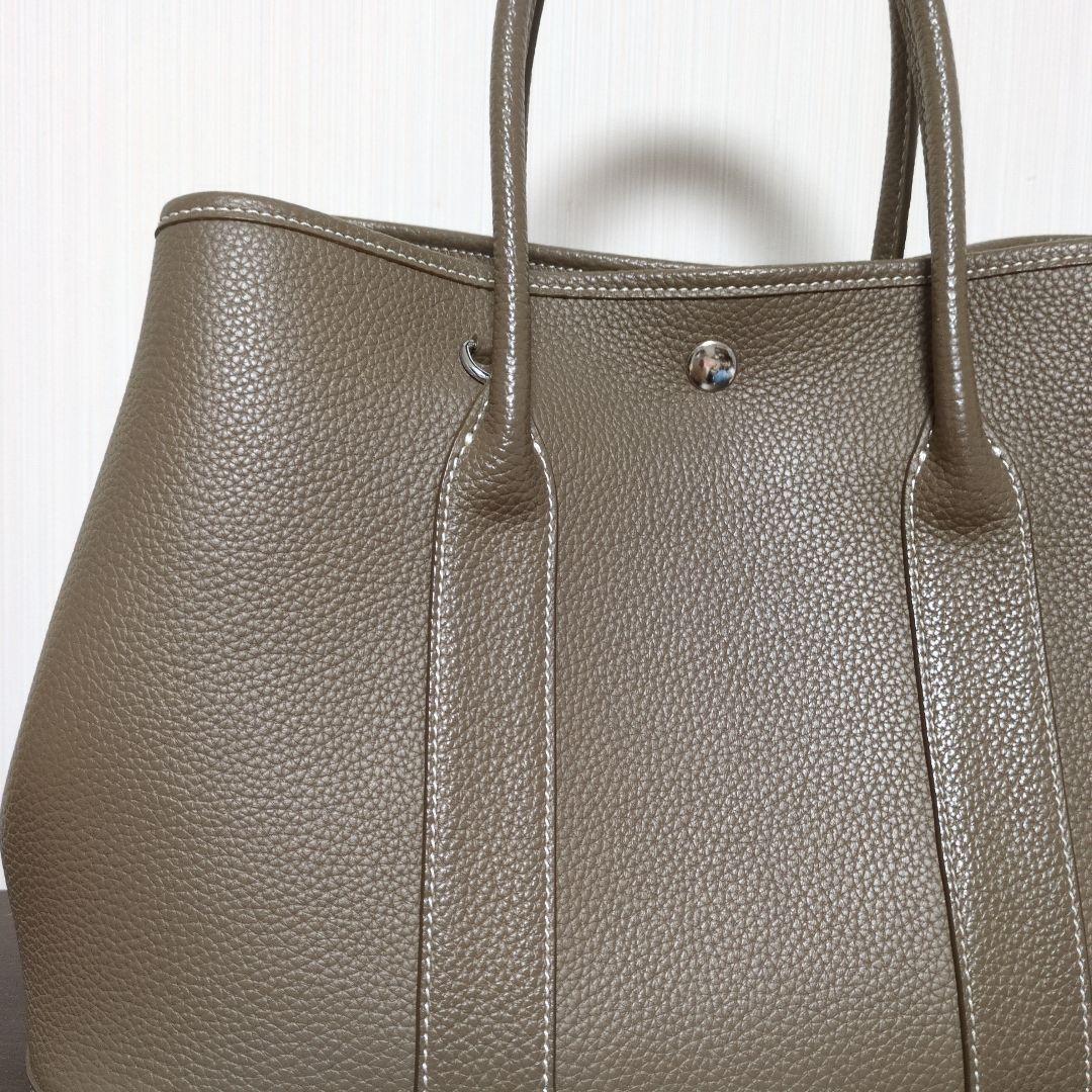 シボ革 レザー バッグ 大 ポーチ付き