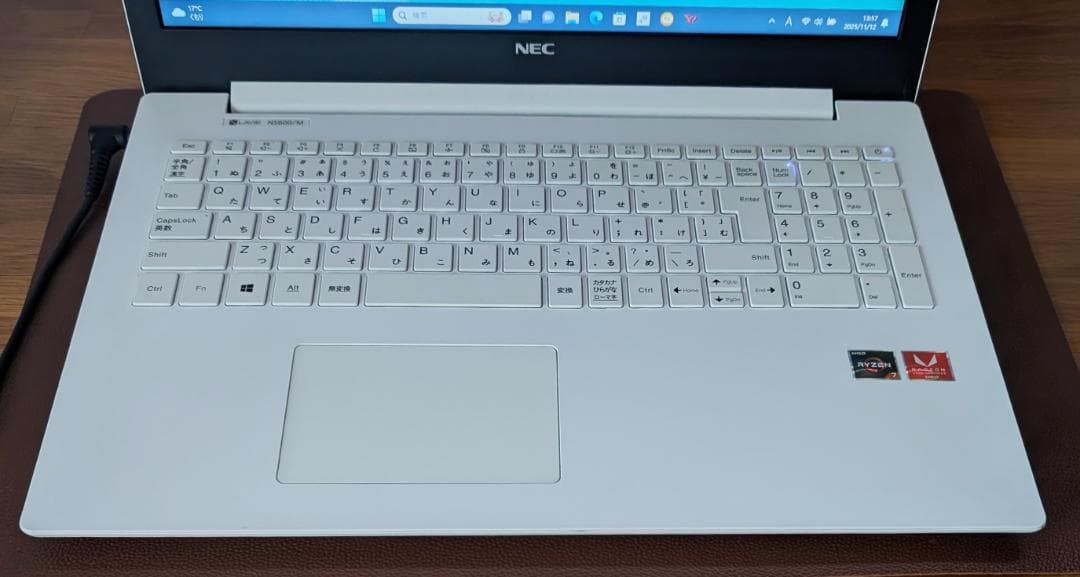 Windowsノート本体 Win11 NS600M/Ryzen7/8G/SSD512G/WLAN/DVD