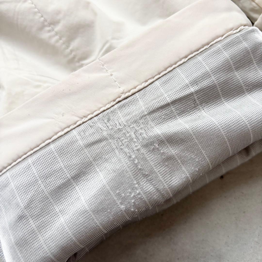 MASTER BUNNY EDITION 蓄熱裏地 中綿ロングパンツ ロゴ 白