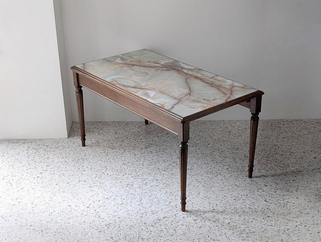 50-70s ビンテージ マルニ 大理石柄 テーブル ミッドセンチュリー 希少
