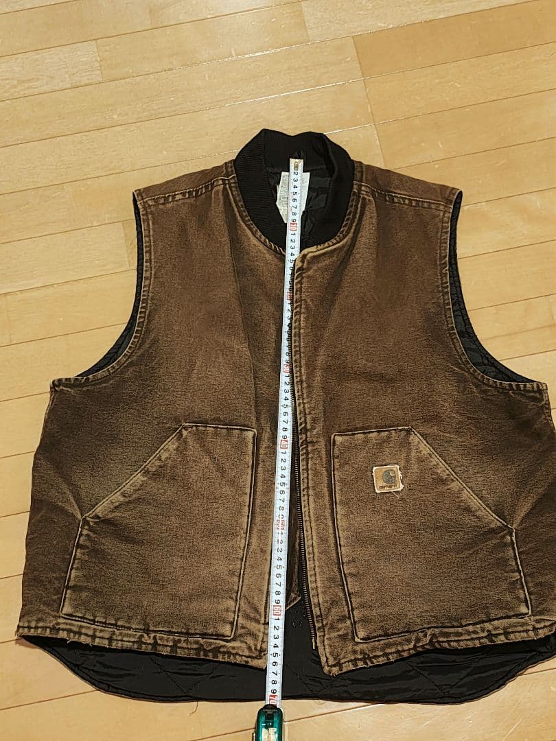 豆*福様 Carhartt カーハート ダックベスト ブラウン XL　usa製