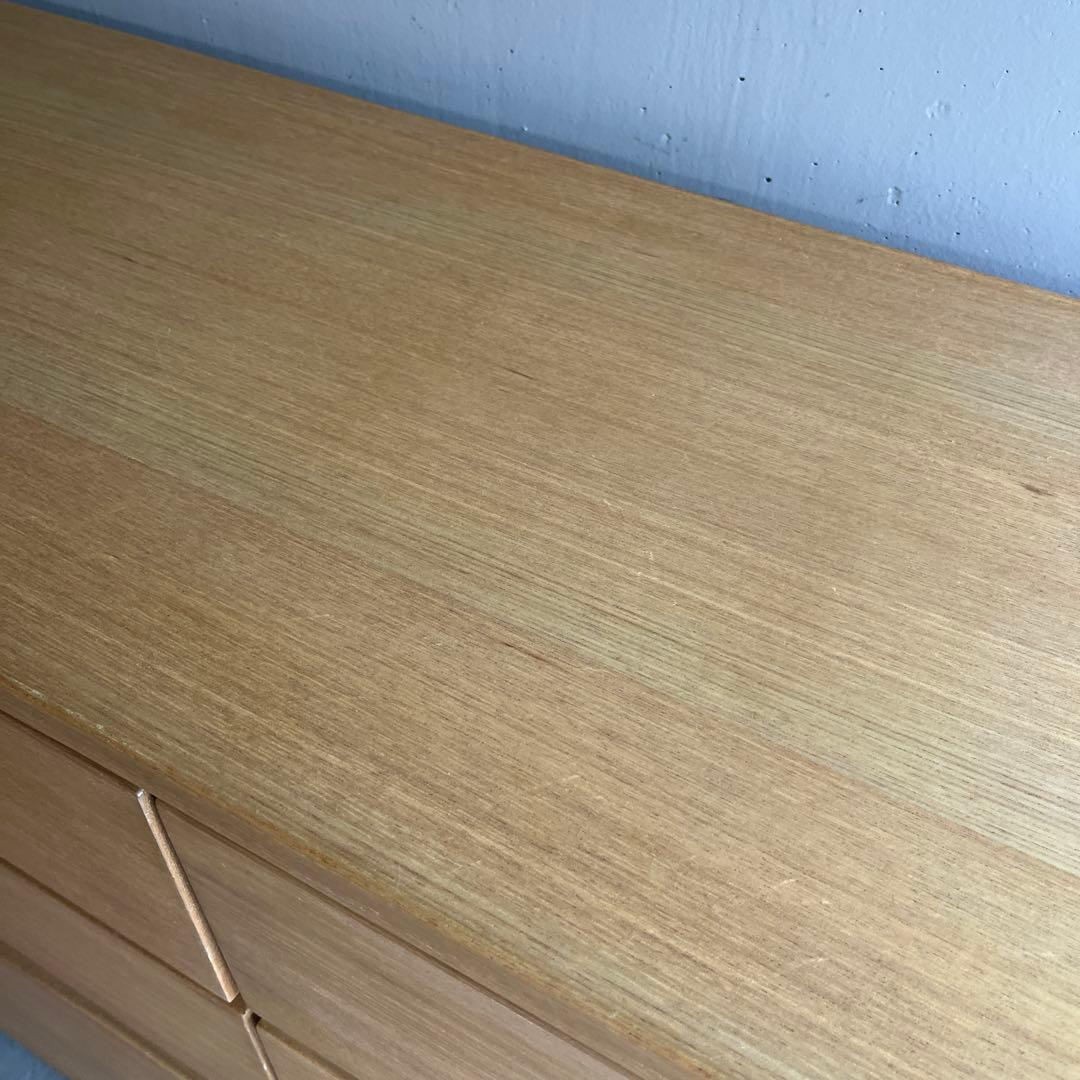 美品・廃盤希少★無印 木製チェスト４段・幅１２０ｃｍ・タモ材・ナチュラル