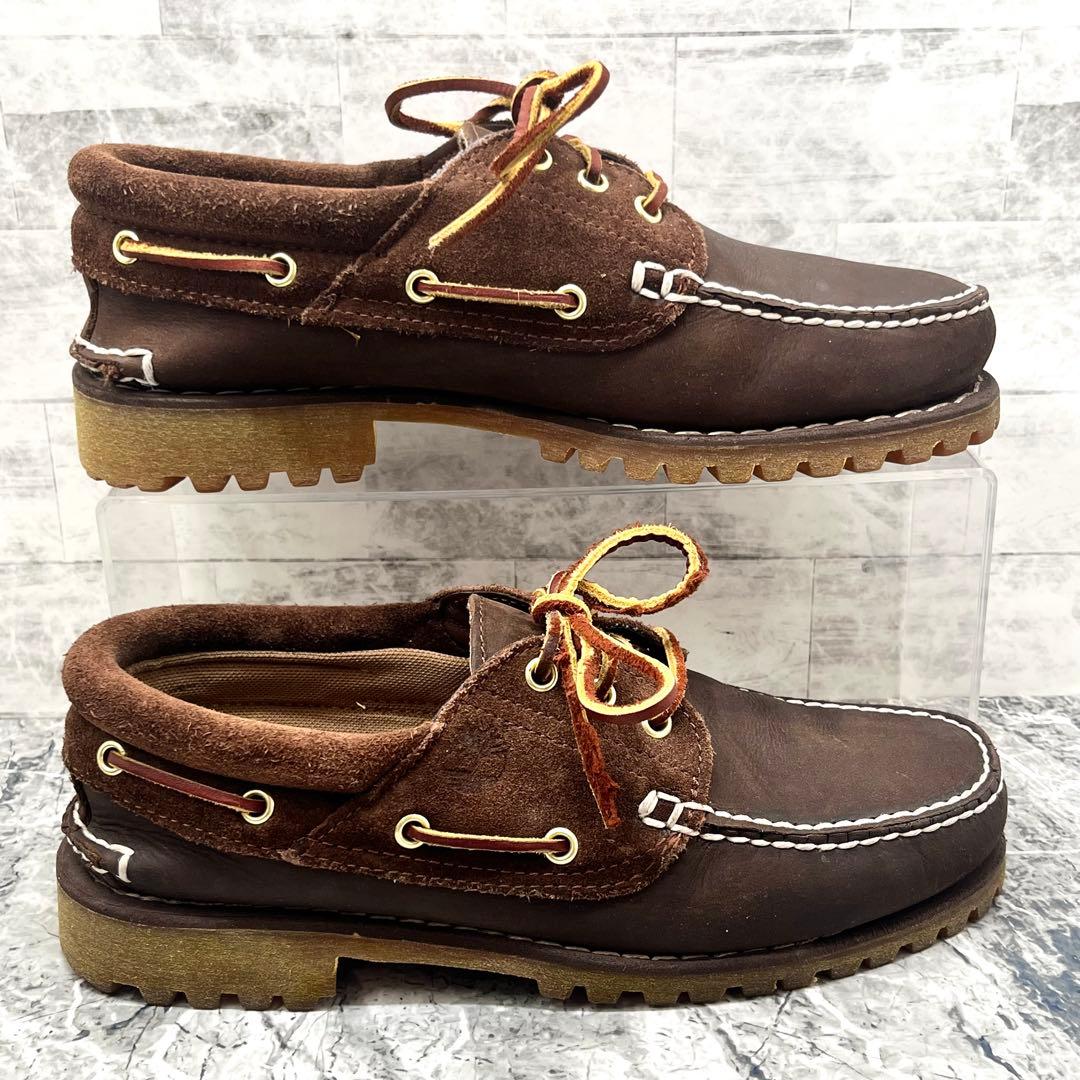 美品✨ ティンバーランド クラシックボード スリーアイ モカシン ブラウン 26