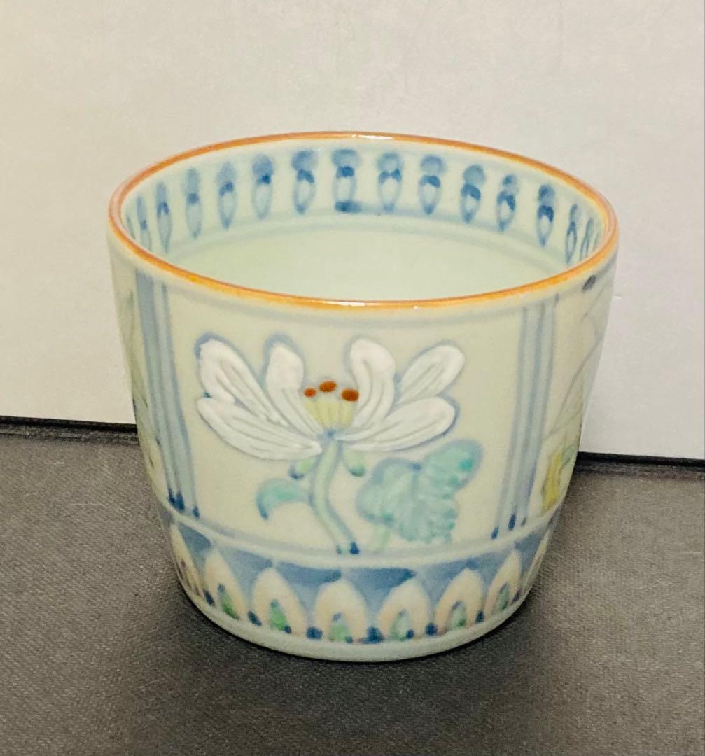 佐藤走波（五代）染錦　絵変り①　5客　蕎麦猪口