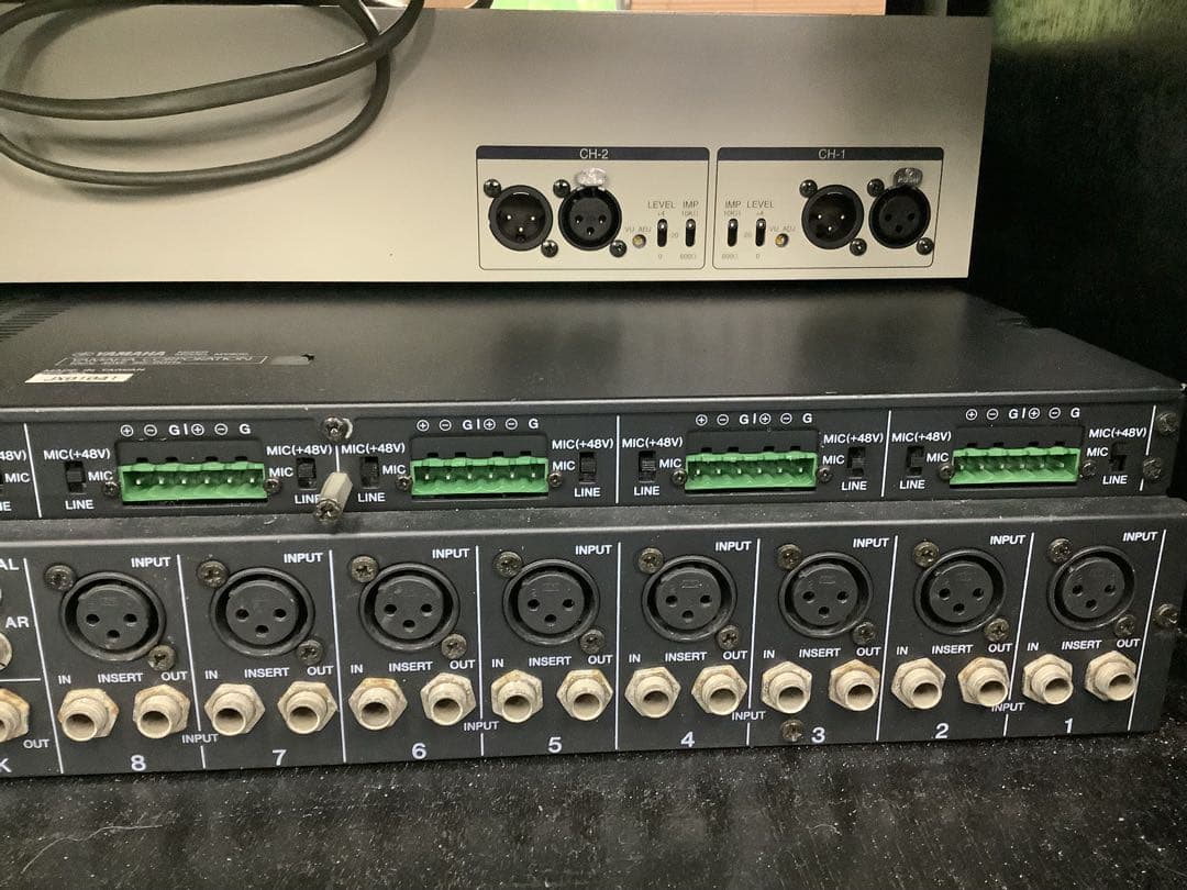 YAMAHAアナログミキサーMV800 VU メーター 6uラックのset