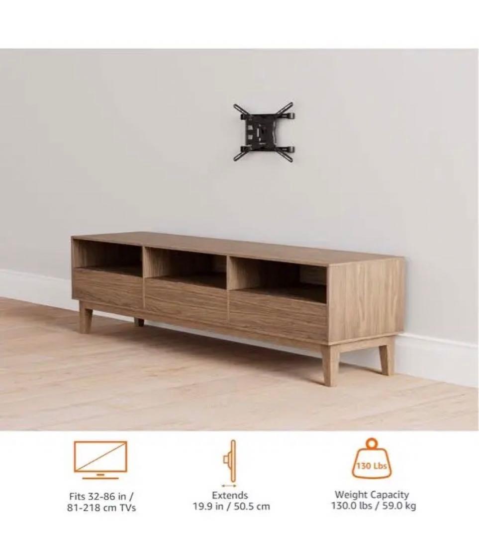 テレビ壁掛け金具フルモーション水平ポスト設置レベリング付 32~86インチ対応