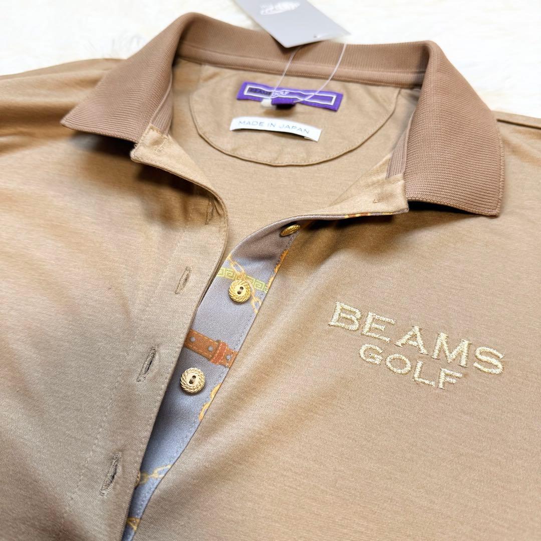 【未使用タグ付】ビームスゴルフ ネイビー ニット ワンピース インナーシャツ M