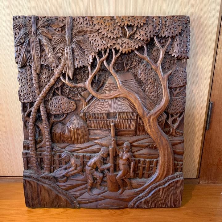 彫刻　オブジェ　木彫り　一刀彫