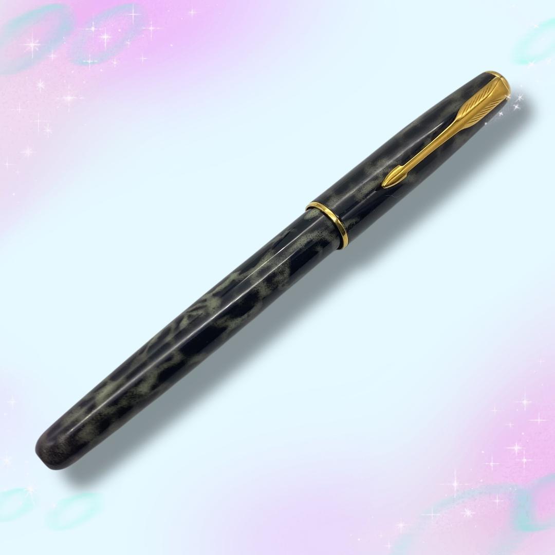 《美品》 パーカー ソネット ムーンビーム 万年筆 ペン先18K 18金 細字