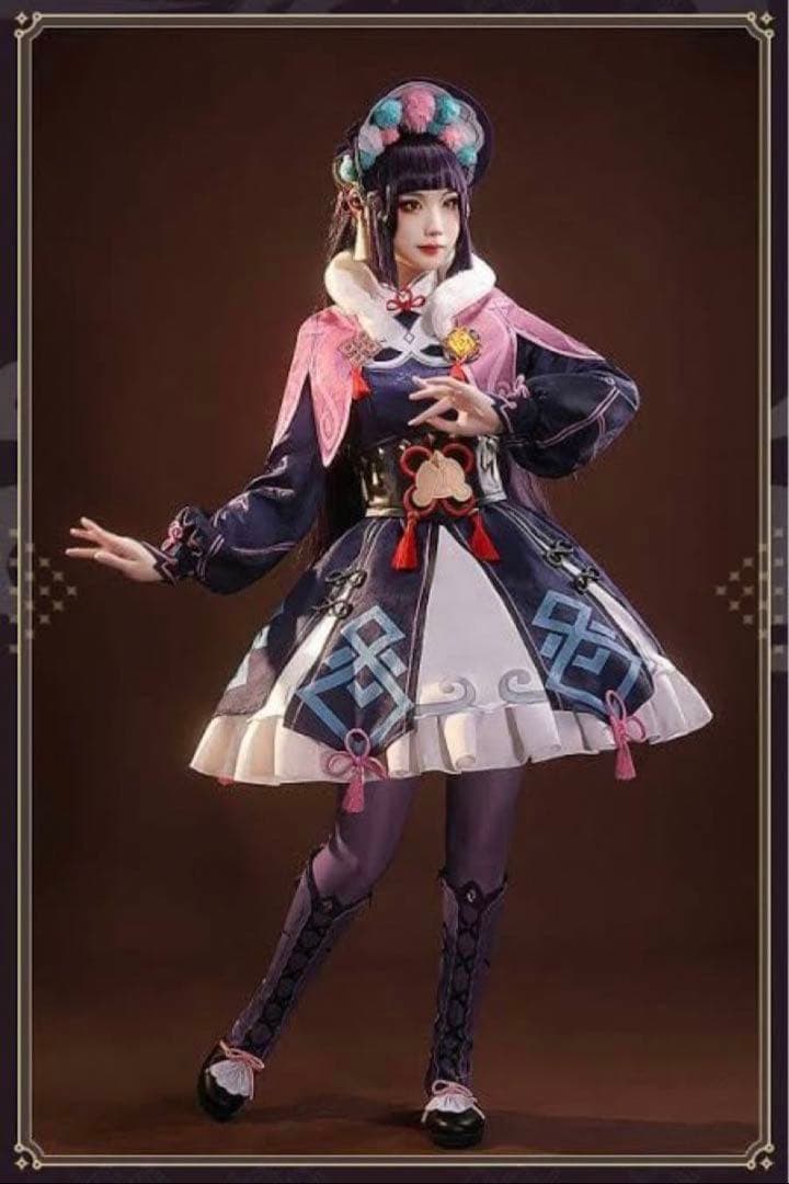 三分妄想/原神/雲菫/ブーツ＆ウィッグ付きコスプレ衣装Mフルセット