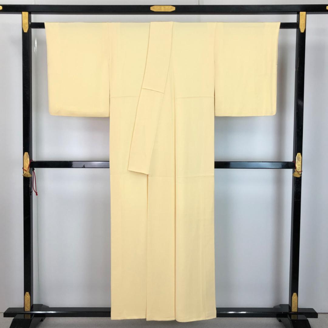 ☆ 色無地 薄卵色 縮緬 K-5690