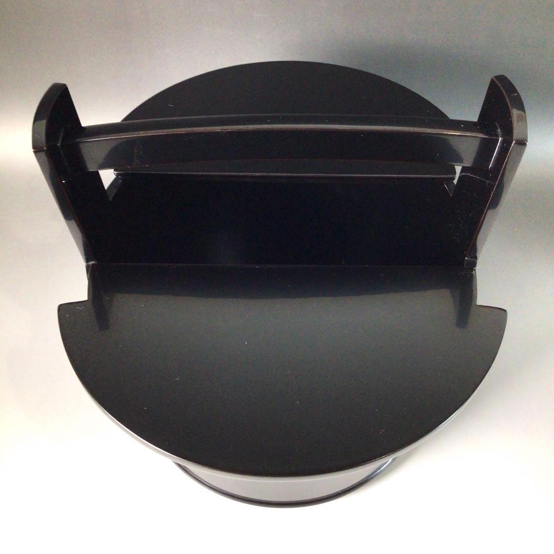 Ｓ９３　水指　『塗師　川瀬表完作』『黒真塗』『手桶水指』　共箱　茶道具