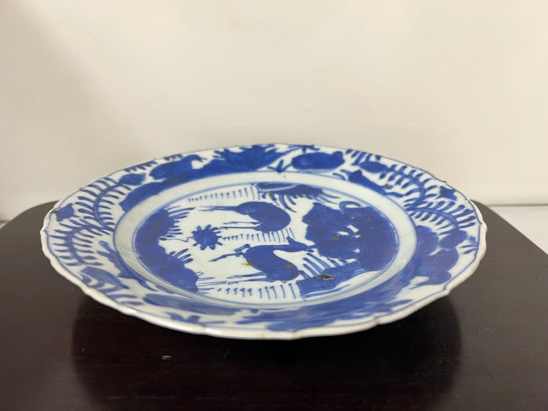 古美術　明時代　 嘉靖万暦年染付皿