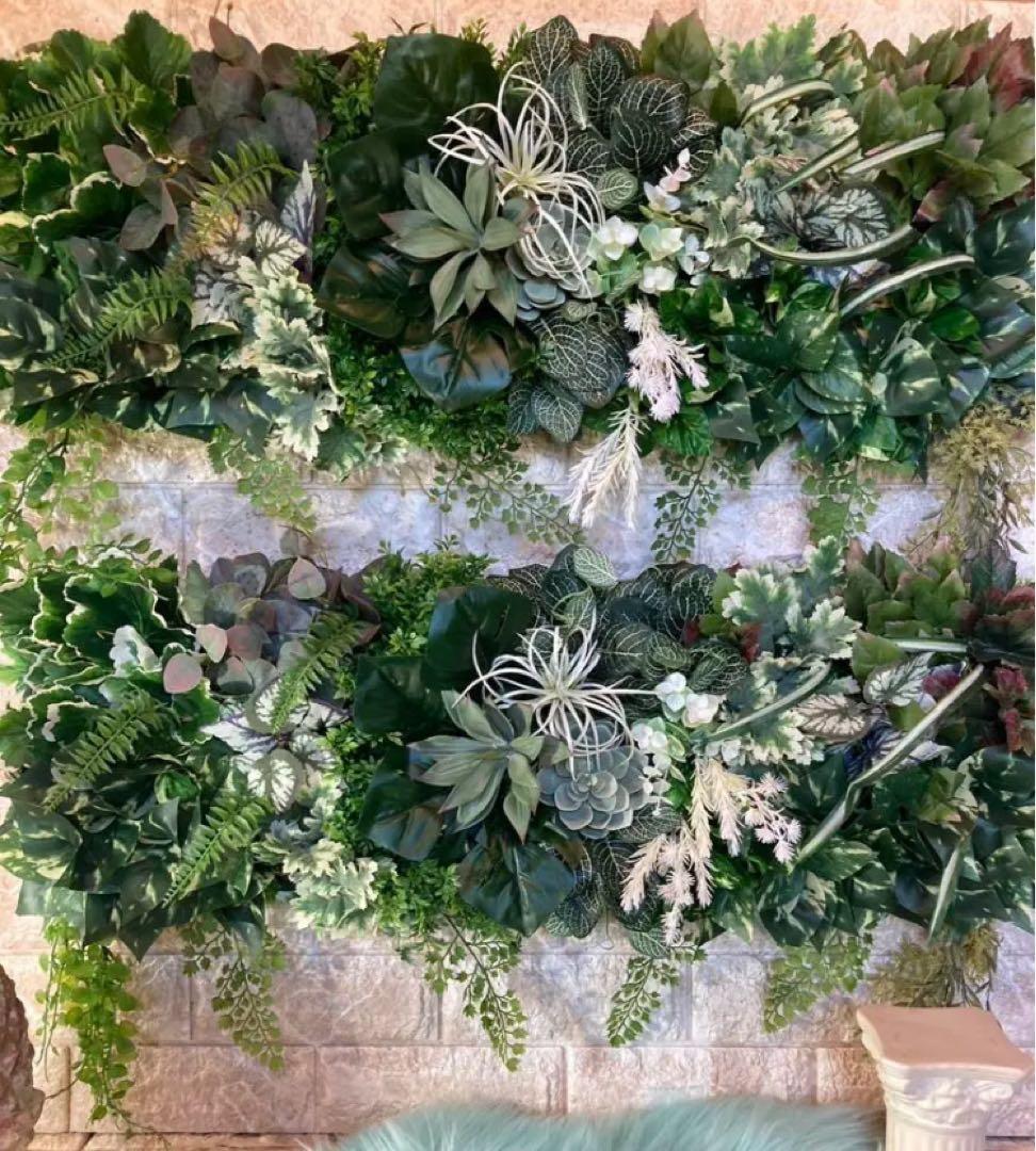 光触媒　人工観葉植物　ウォールグリーン　フェイクグリーン　壁掛け70208443