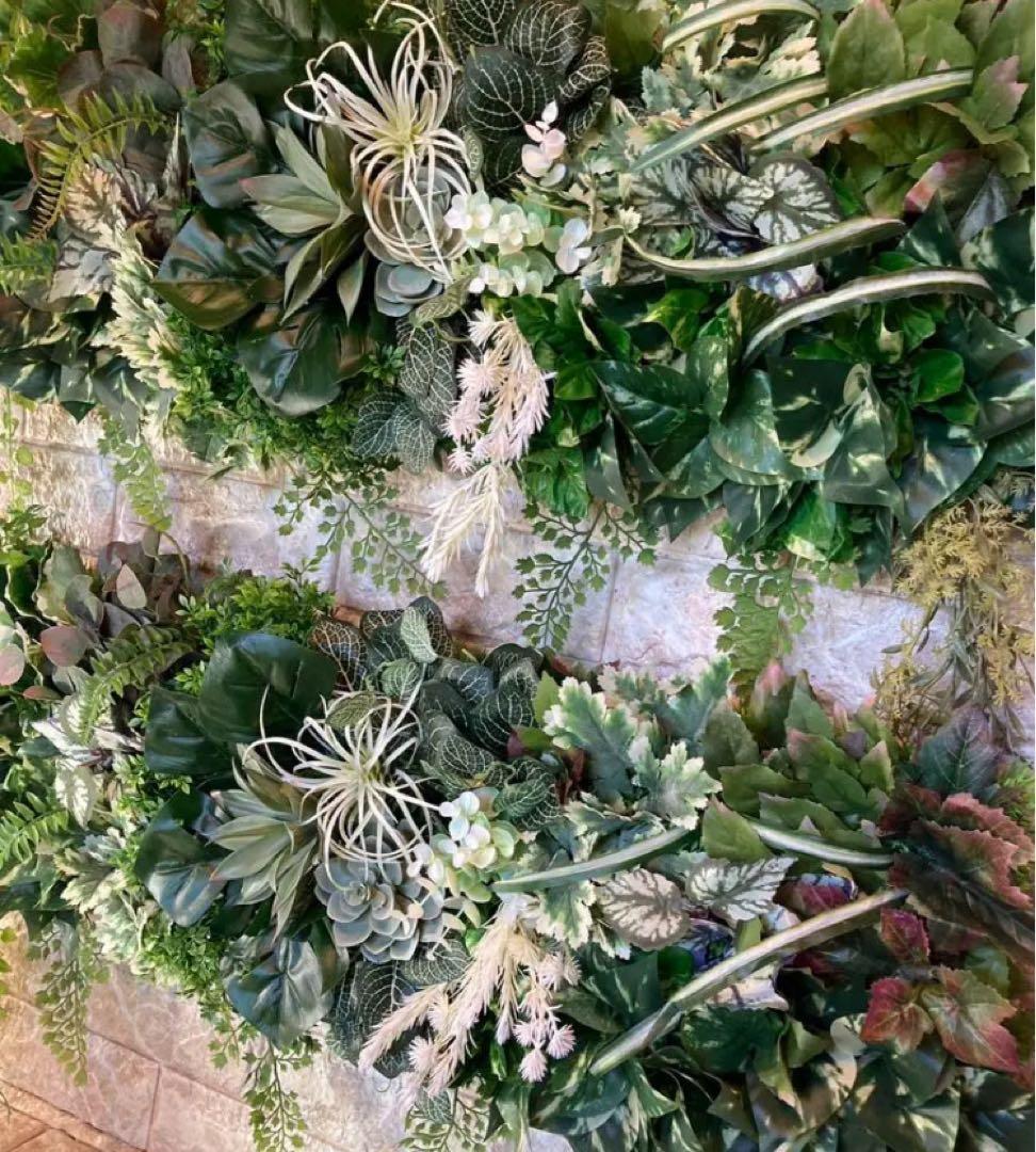 光触媒　人工観葉植物　ウォールグリーン　フェイクグリーン　壁掛け70208443