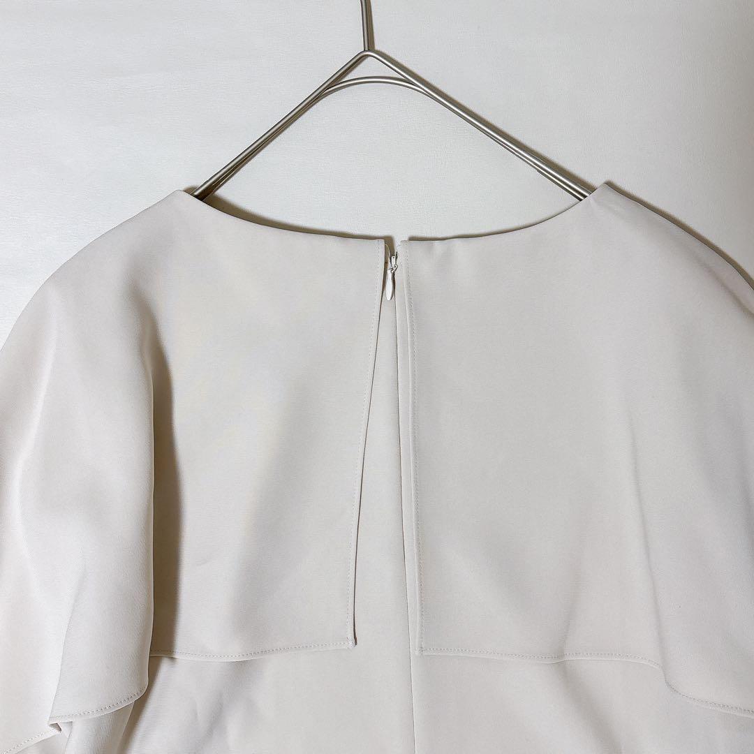 メグルー様　美品◎ANAYI アナイ ストレッチクロスケープ 長袖ブラウス 38