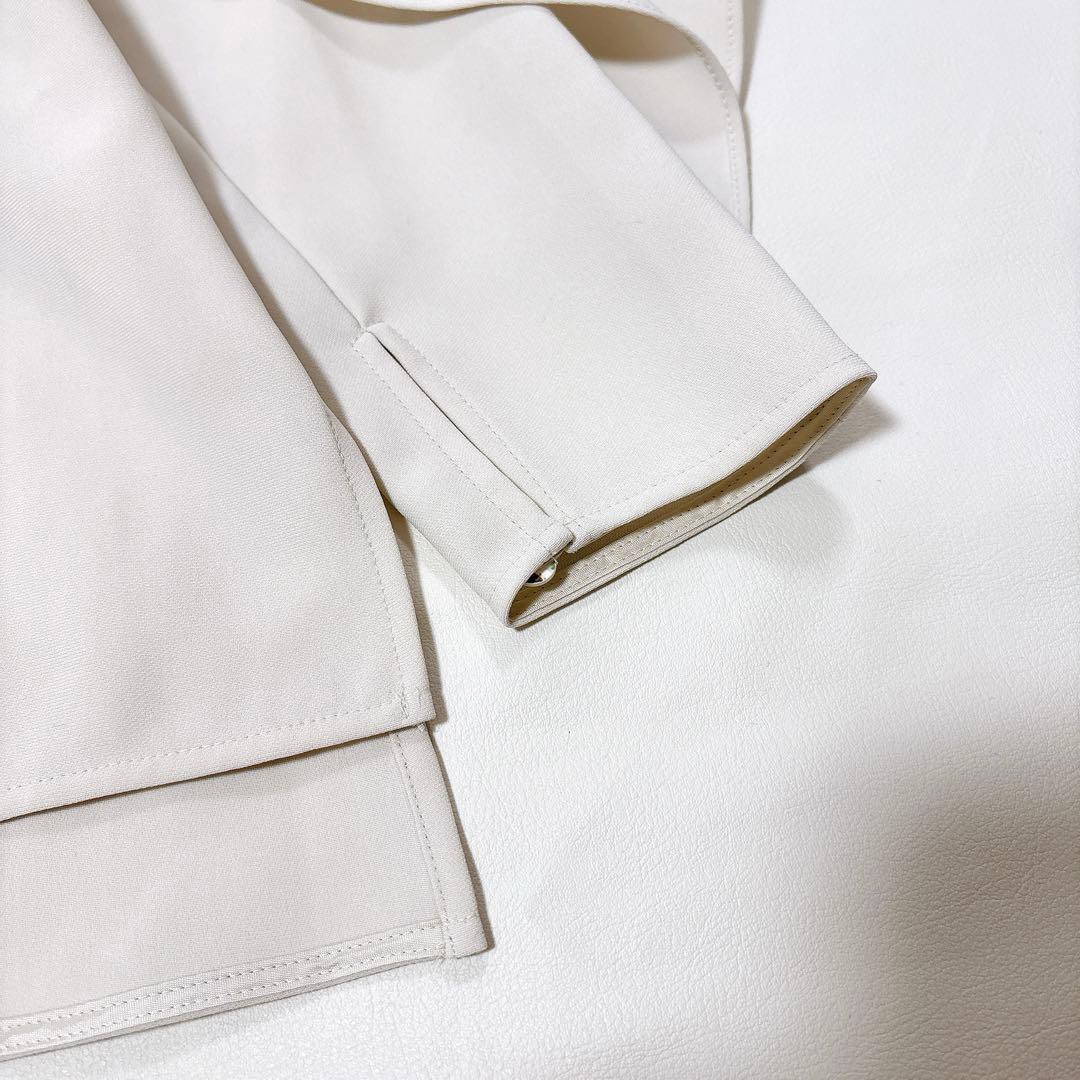 メグルー様　美品◎ANAYI アナイ ストレッチクロスケープ 長袖ブラウス 38