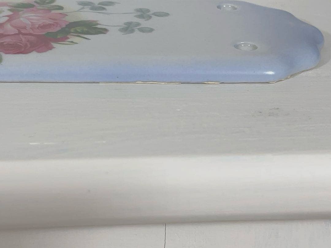 【Sale最終価格】陶器製バラ柄ドアプレート＊アンティーク