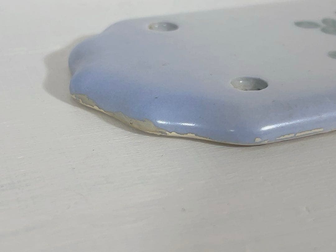 【Sale最終価格】陶器製バラ柄ドアプレート＊アンティーク