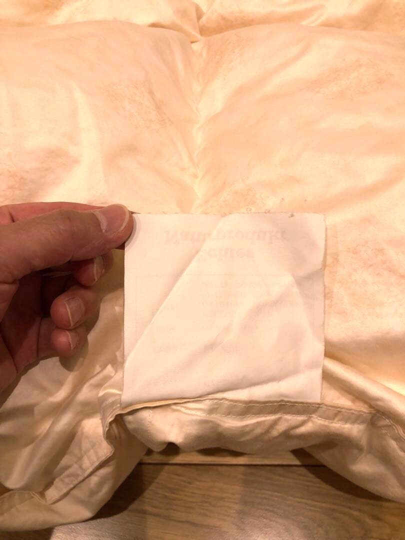 手摘み羽毛　ピルゼン産　グース95% シングル　1.0k 超長綿100％　軽量