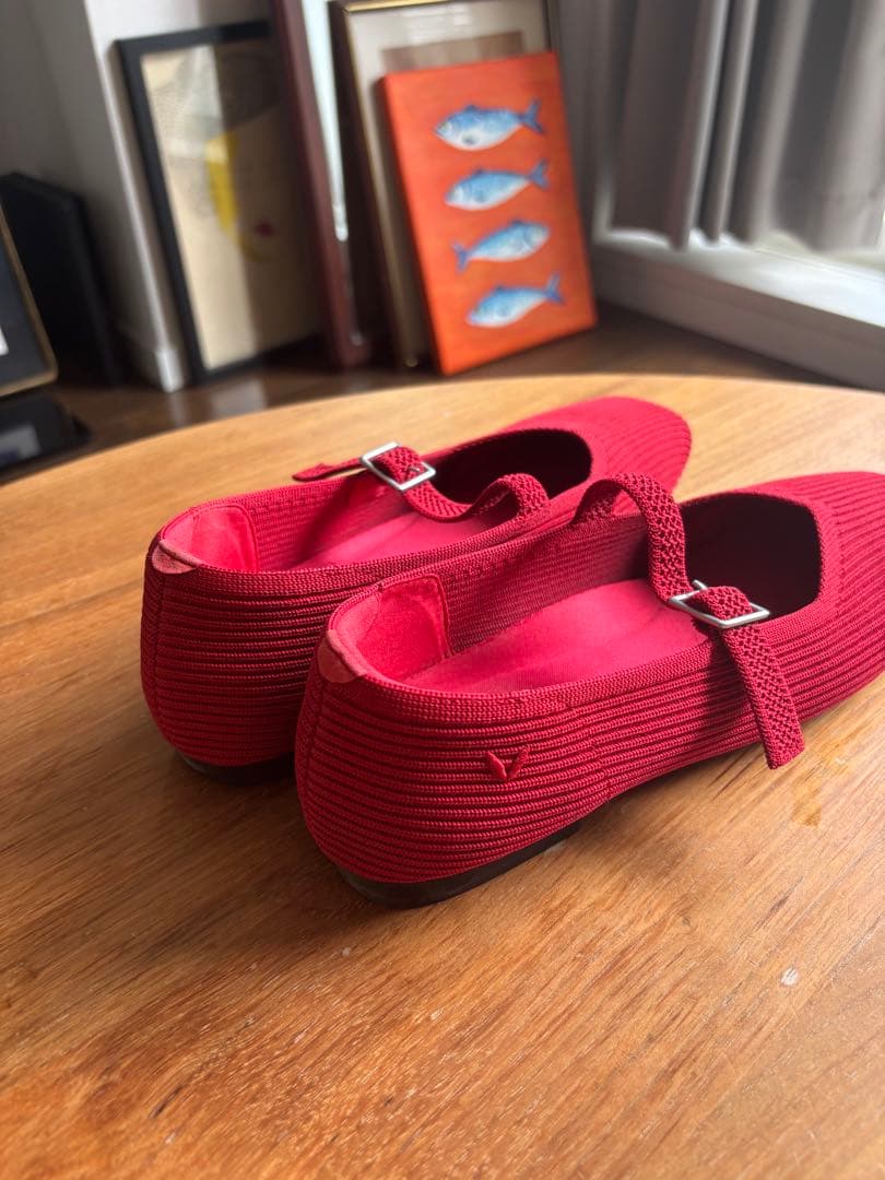 VIVAIAスクエアトゥ メリージェーン フラットシューズ