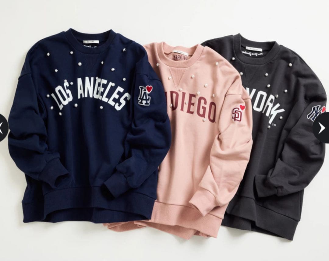 ◉在庫処分価格❗️CADUNE<MLB別注>パールスウェット