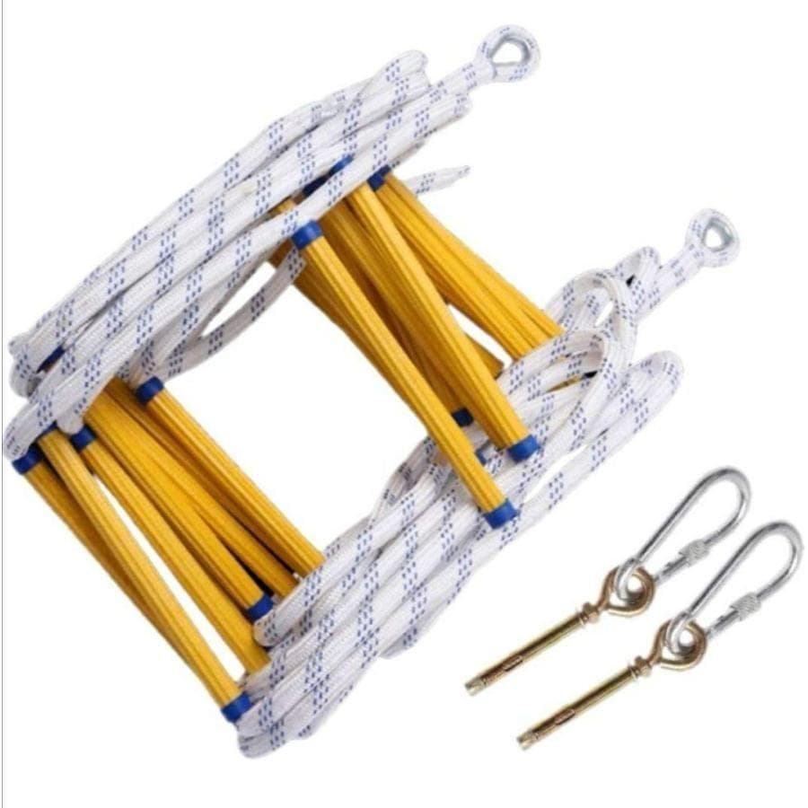 避難はしご 10M 縄はしご 3階 避難ロープ 防災グッズ 滑り止め付き 588