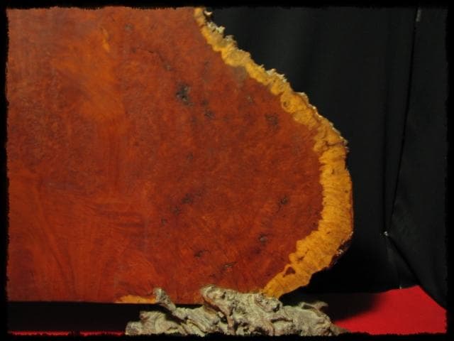 大型 花梨 玉杢 瘤 衝立 結界 置物 一枚板 天然木 間仕切 玄関飾 e58