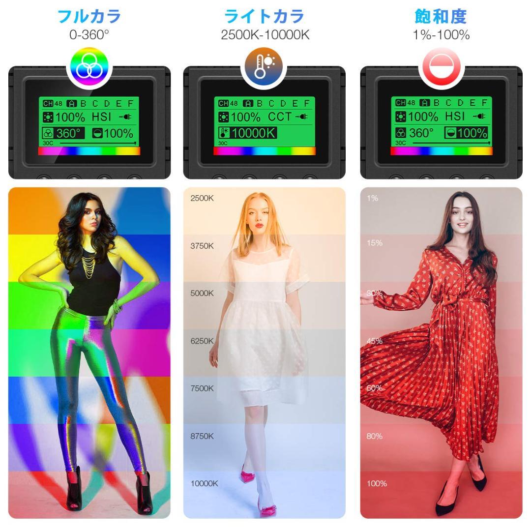 2個セット LED撮影用ライト 遠隔操作&調光可能