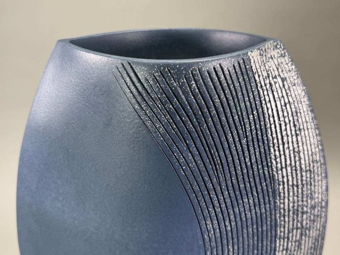 池坊　いけばな　古流　龍生派　小林正明　陶花器　華道具　花瓶　高さ41cm