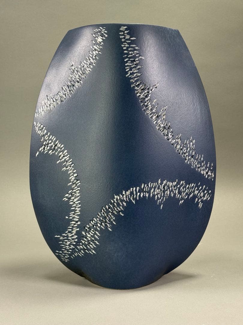 池坊　いけばな　古流　龍生派　小林正明　陶花器　華道具　花瓶　高さ41cm