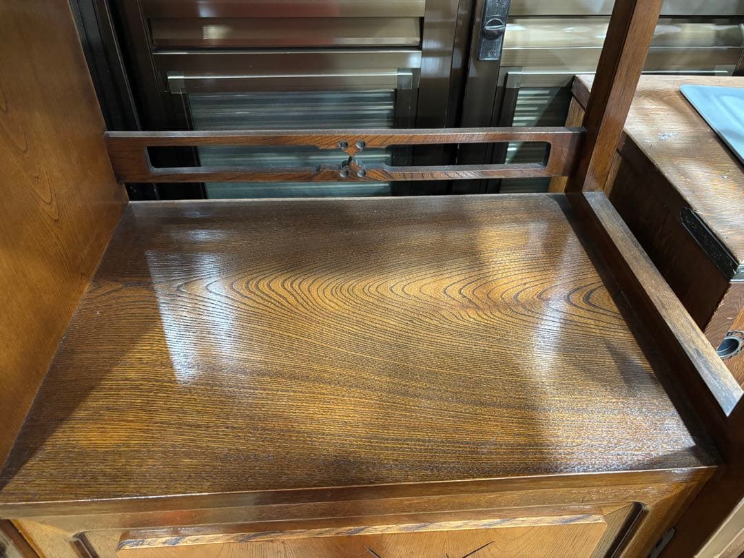 T60 飾り棚 レトロ 和 ガラス扉