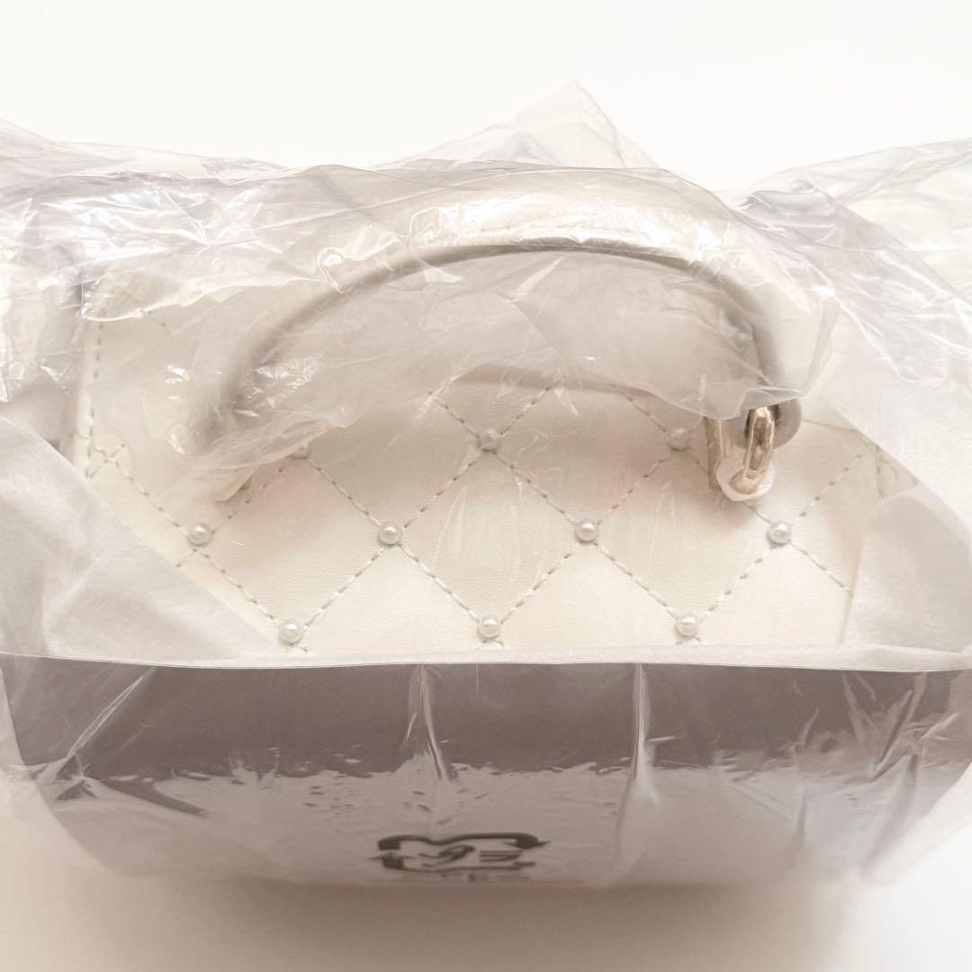 Darich キルティングパールスクエアミニバッグ ゴールドパーツ アイボリー